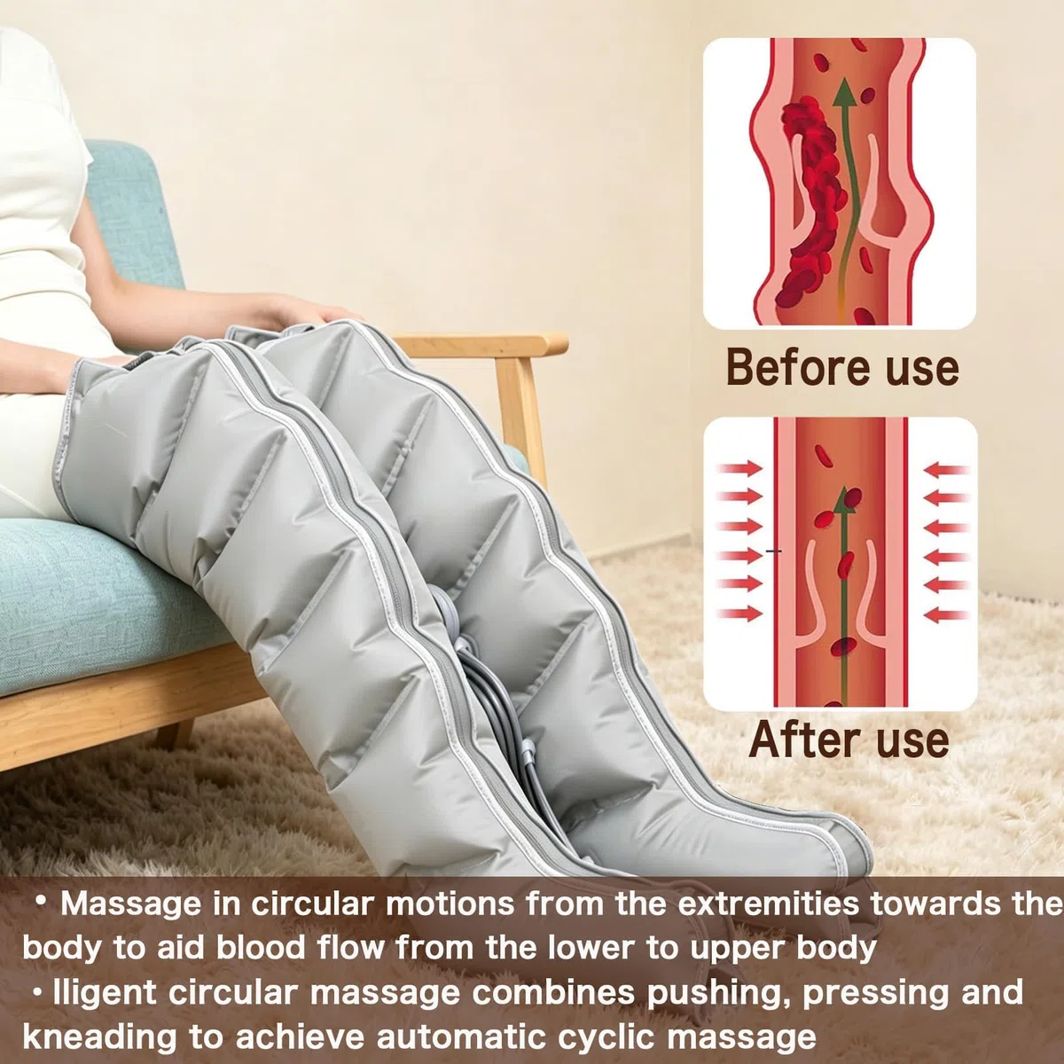 Beinmassagegerät Mit Lymphdrainage Gerät Und Recovery Boots System