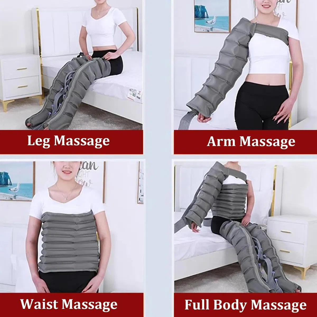 8 Kammer Ganzkörper Luftdruckmassagegerät(2 legs + 2 arms)