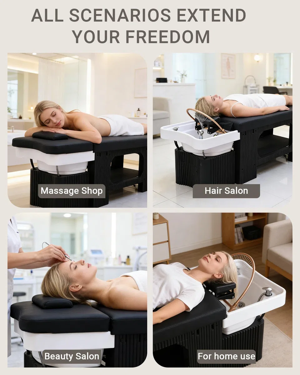 Gewerbliche japanische Kopf-Spa-Shampooliege für Friseursalons und Schönheitssalons