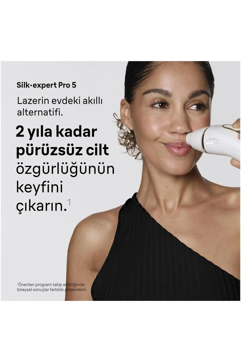 Braun Epilierer Lumiere Pulsee Silk·Expert Pro 5 PL5311, Weiß und Gold