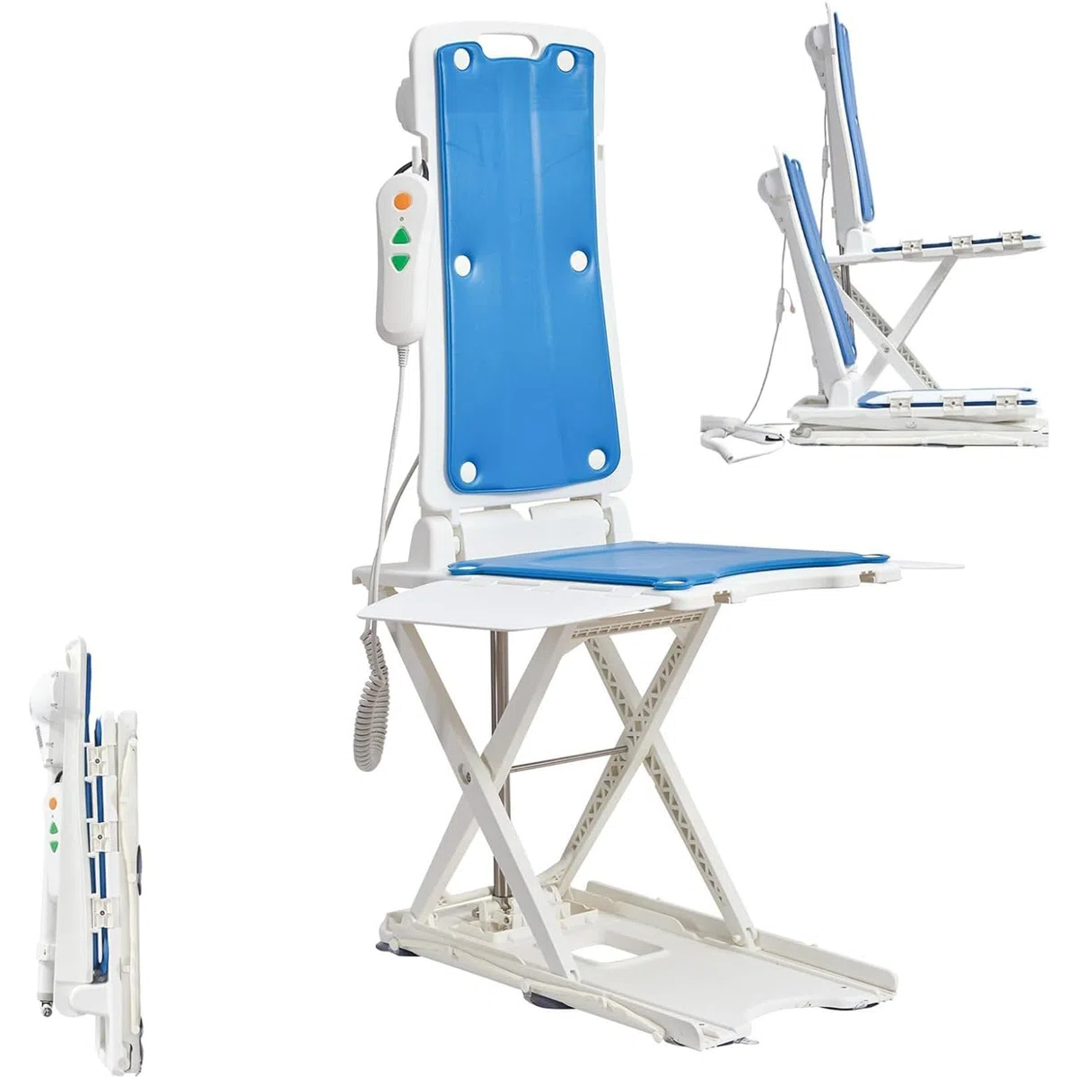 Elektrischer Badewannenheber, unterstützt 140 kg, IPX8 wasserdicht, faltbar & kabellos, Schnellerhöhungshilfe für ältere Menschen Erholung und häusliche Pflege