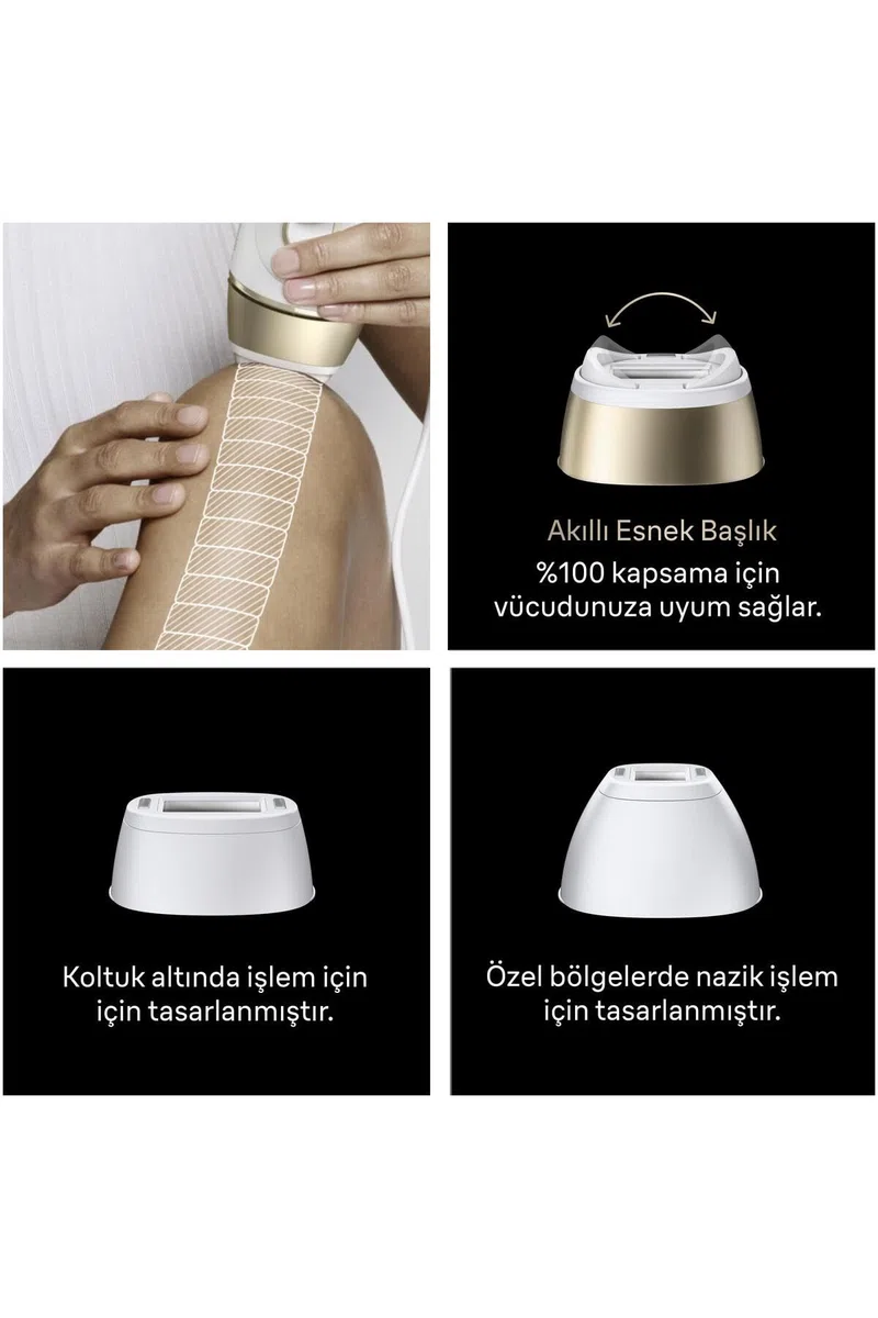 Braun Epilierer Lumiere Pulsee Silk·Expert Pro 5 PL5311, Weiß und Gold