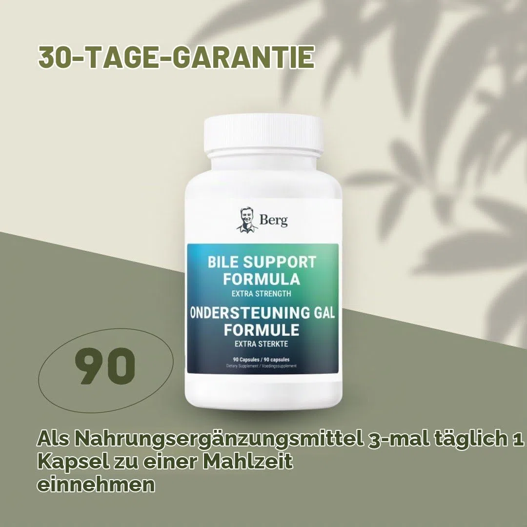 Berg Gallenblasen-Unterstützung Extra Stark – Mit Betain HCL, Pankreatin, Cholin & Verdauungskräutern – 90 Kapseln