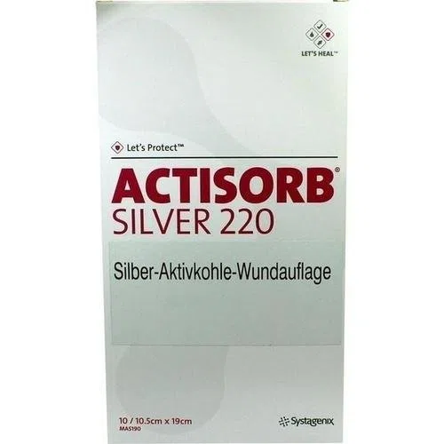 ACTISORB 220 Silver 19x10,5 cm steril Kompressen 10 St