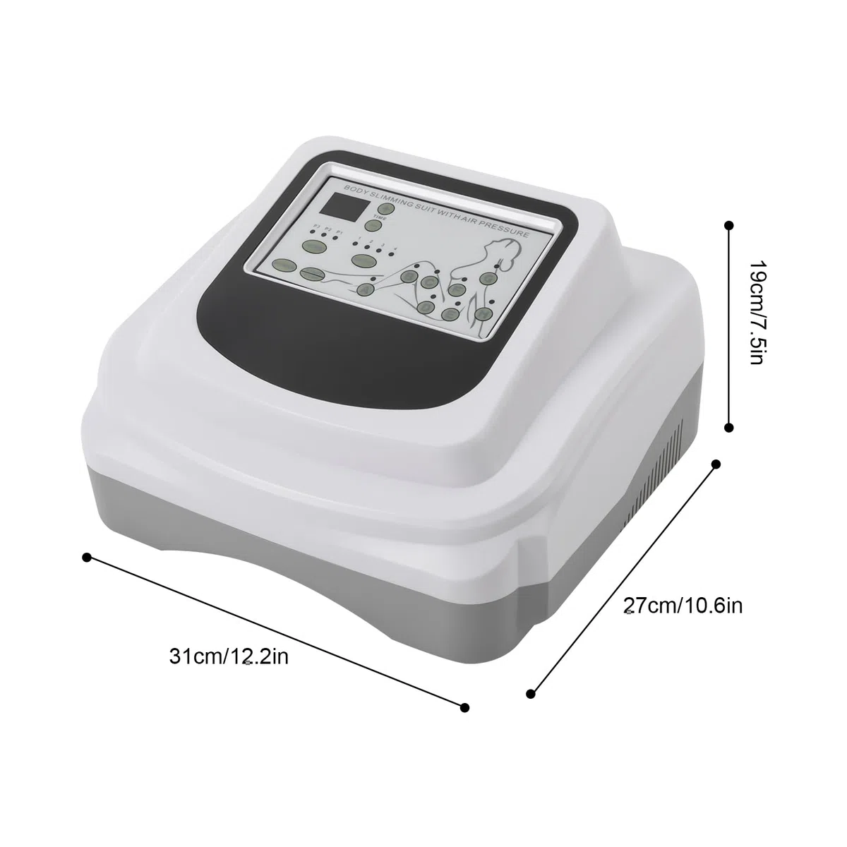 Lymphdrainage Gerät Beine Compression Boots 3 Modi 5 Intensitätsstufen, Beinmassagegerät Mit LCD Display, Luftdruckmassage Für Beine Arme Taille, Body Shaping Massagegerät Für Zuhause Fitness Spa