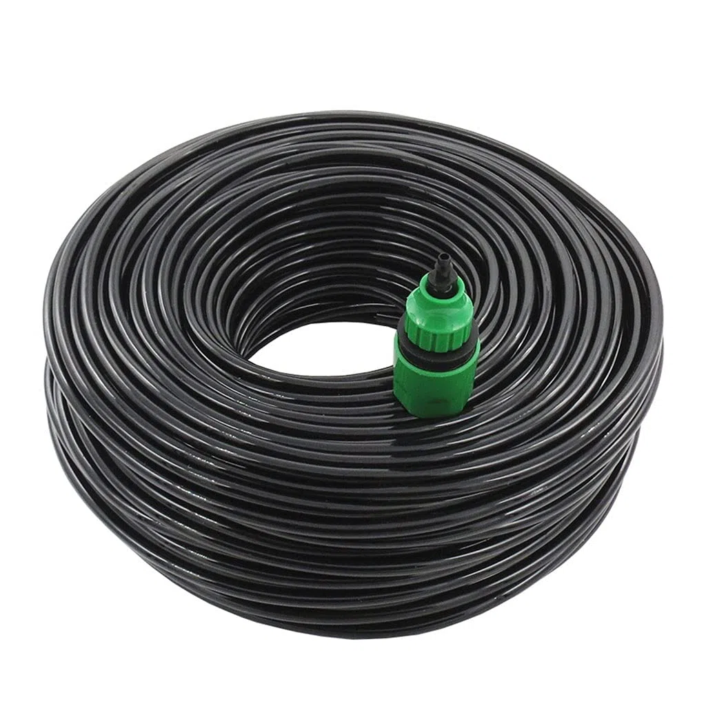 Gartenbewässerungsschlauch, Mikrobewässerungs-Tropfschlauch 1/4 Zoll LDPE mit Schnellanschluss, 10–50 m, 2 Stück(30m (98.4ft))