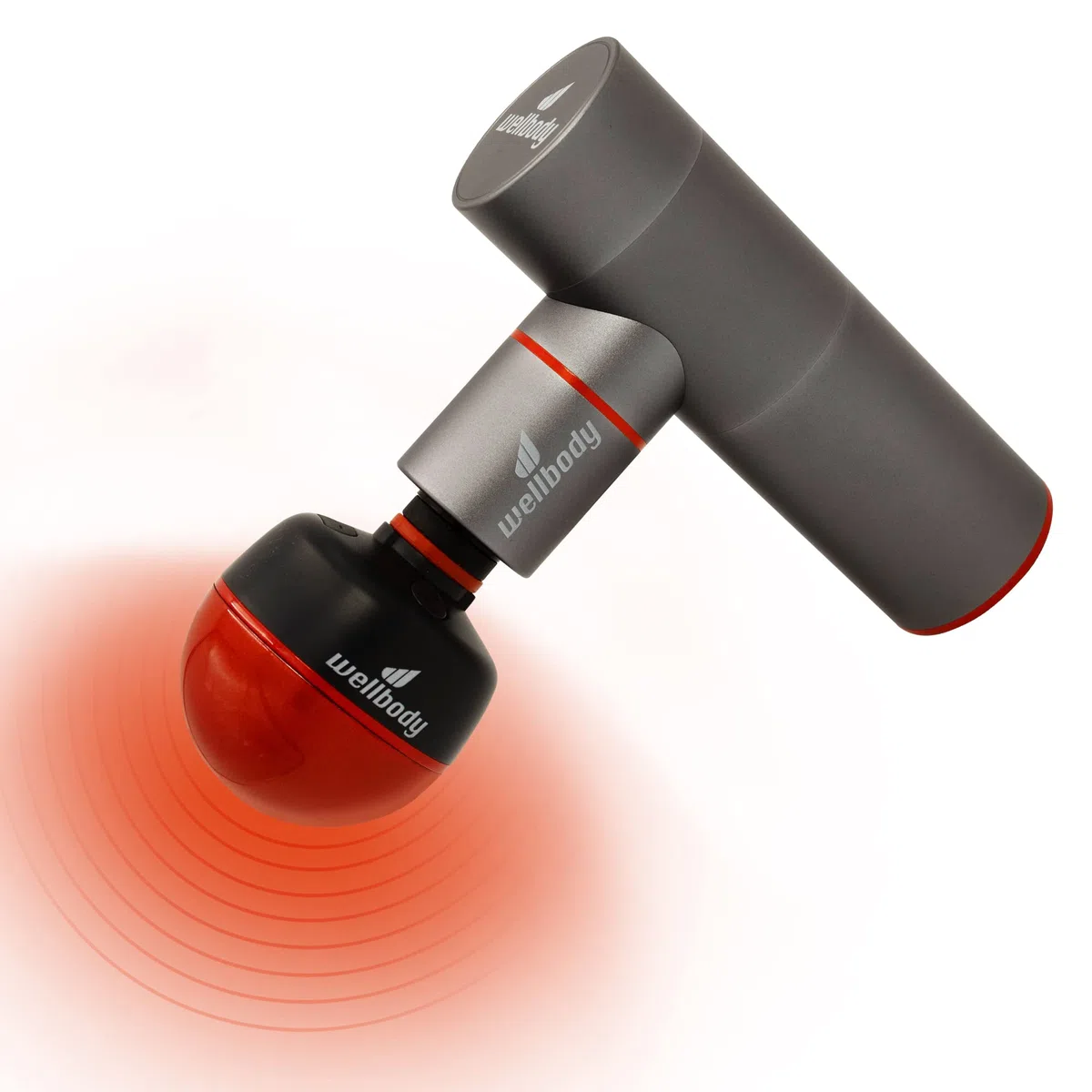 Wellbody Pepper | Beheizte Massagepistole | Kompaktes Massagegerät | Heatball-Technologie | Leise Handheld Tragbar | Massagegerät für Muskeln | Ganzer Aluminium-Powertrain
