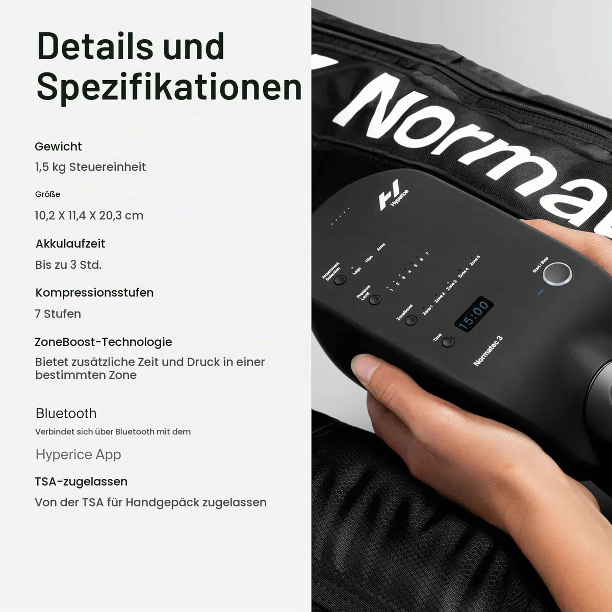 Hyperice Normatec 3 Legs Kompressionsstiefel Regeneration Größe Standard
