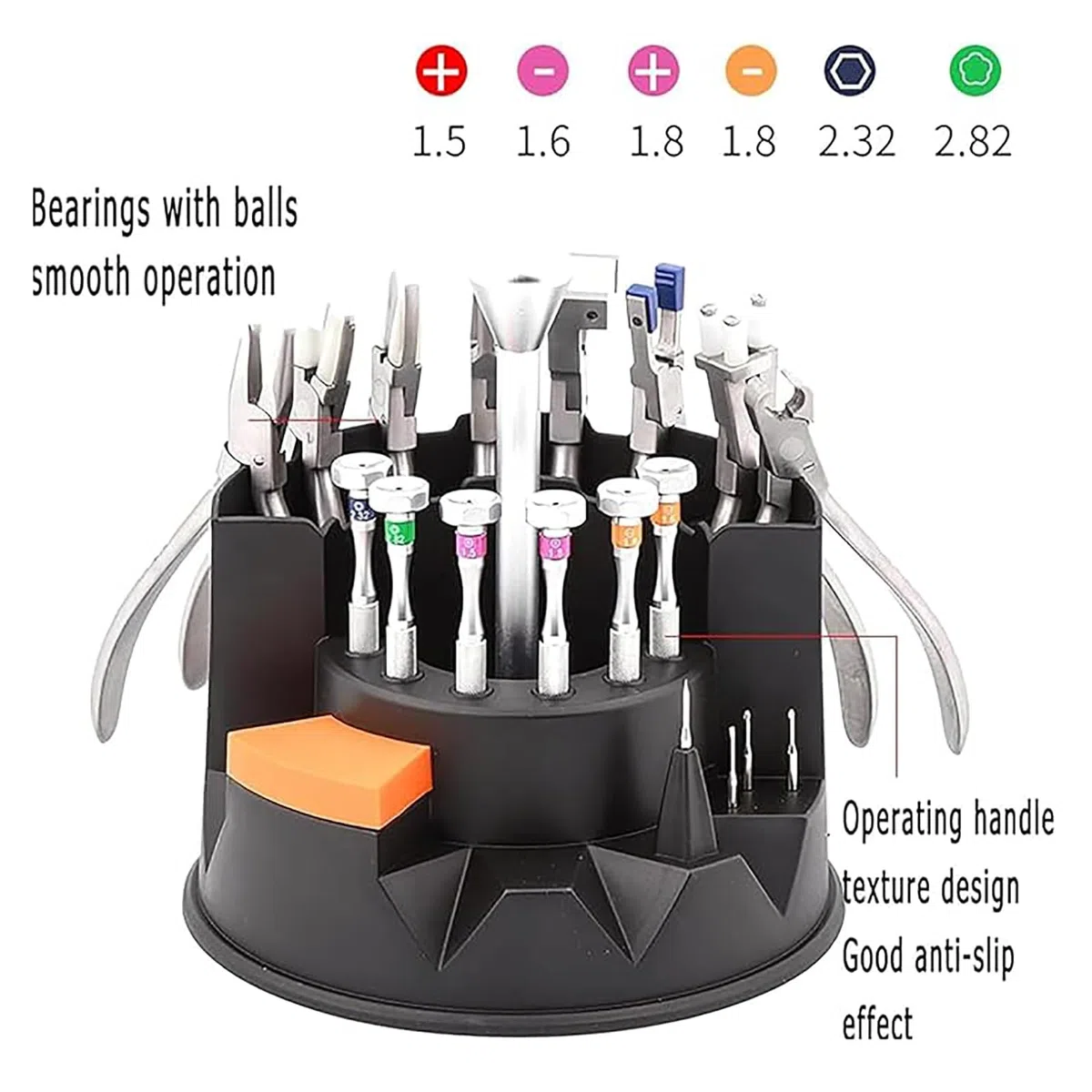 Brillenreparaturwerkzeug-Set, Multifunktionszange mit Schraubendreher, Edelstahl für Brillenpflege und Fixierung