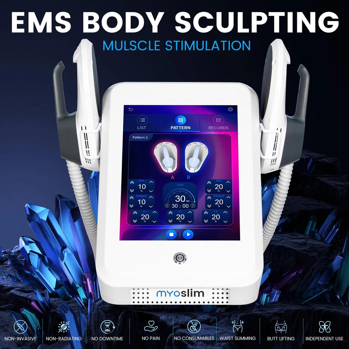 MyoSlim Elektrostimulator - Maschine zum Muskelaufbau zu Hause