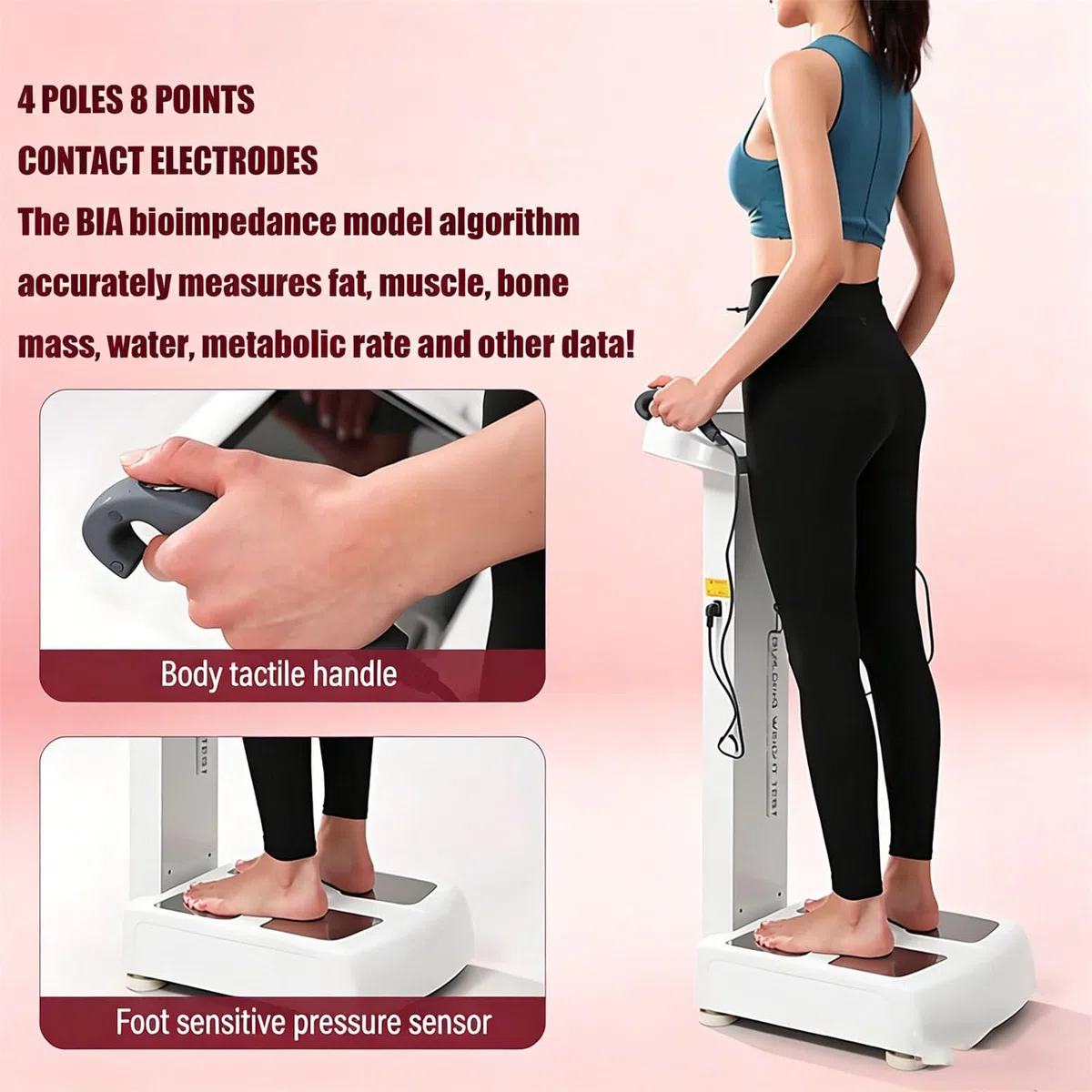 Körperfettanalysator, Gerät zur Analyse der Körperzusammensetzung, Erkennung von menschlichem Körperfett für Muskelmasse, viszerales Fett, für den Einsatz im Heim-Fitnessstudio